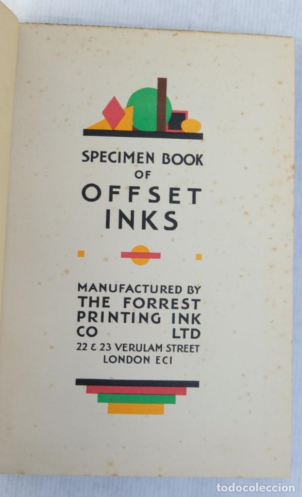 Libros antiguos: Offset inks The Forrest printing ink - designed and produced by Morrison Gibb Limited - Foto 4