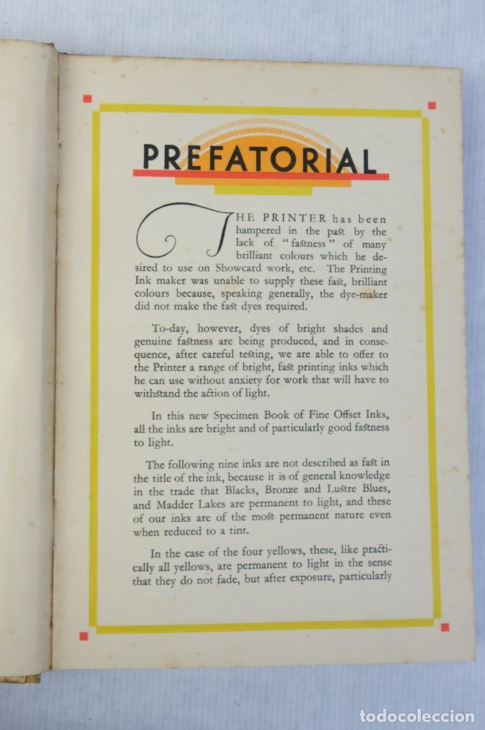 Libros antiguos: Offset inks The Forrest printing ink - designed and produced by Morrison Gibb Limited - Foto 5