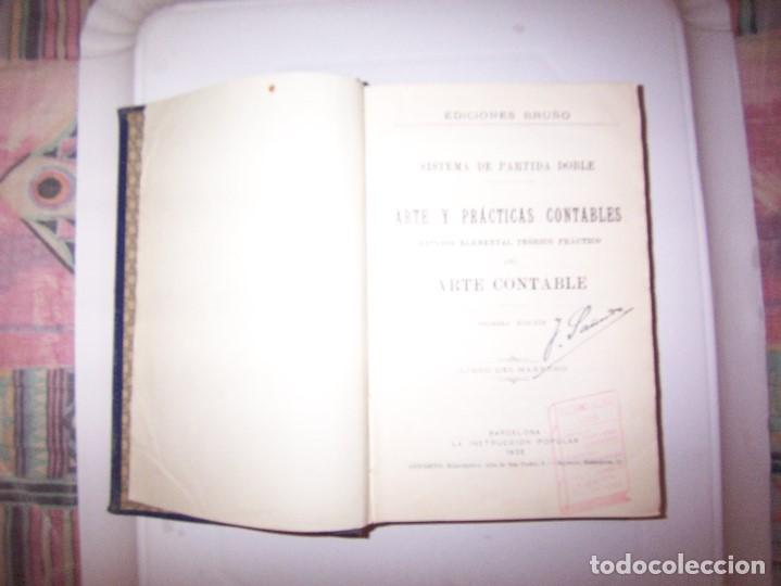 Libros antiguos: ARTE Y PRACTICAS CONTABLES - Foto 2