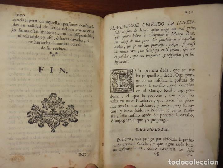 Libros antiguos: EQUITACI&Oacute;N.MANEJO REAL. ALVAREZ OSSORIO. 1769 - Foto 8