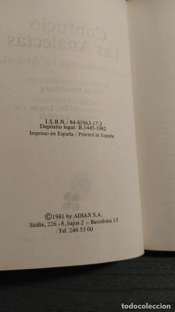 Libros antiguos: Las Analectas.  Confucio.  Ed. Adiax .  Conversaciones con los discipulos - Foto 7