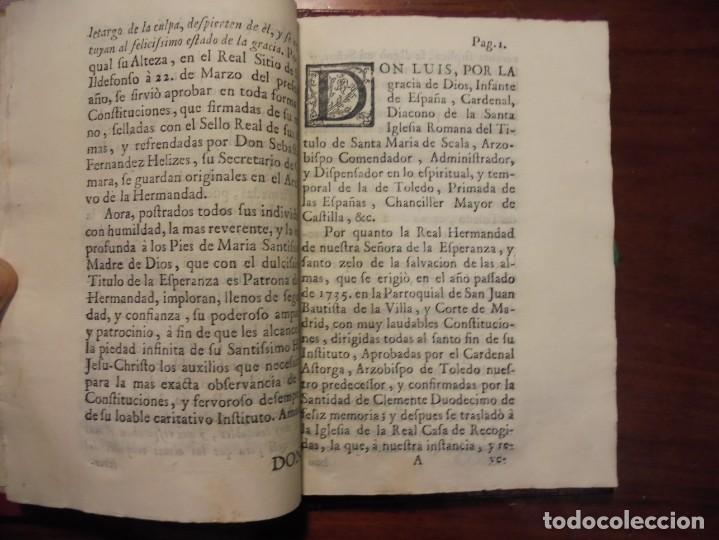 Libros antiguos: MADRID. HERMANDAD DE LA ESPERANZA. 1752 - Foto 5