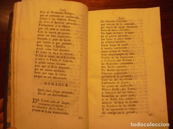 Libros antiguos: ROMANCES DE GERMAN&Iacute;A. GITANOS. HIDALGO. QUEVEDO. 1779 - Foto 4