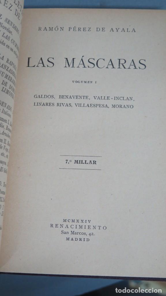 Libros antiguos: 1924.- LAS MASCARAS. PEREZ DE AYALA - Foto 2