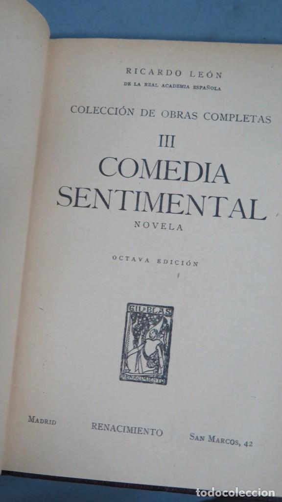 Libros antiguos: COMEDIA SENTIMENTAL. RICARDO LEON - Foto 2