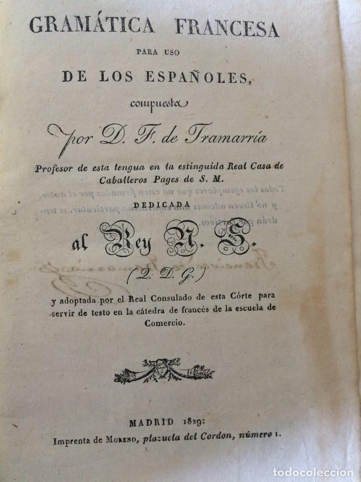 Libros antiguos: GRAMATICA FRANCESA DOS LIBROS 1829 Y 1864 - Foto 2