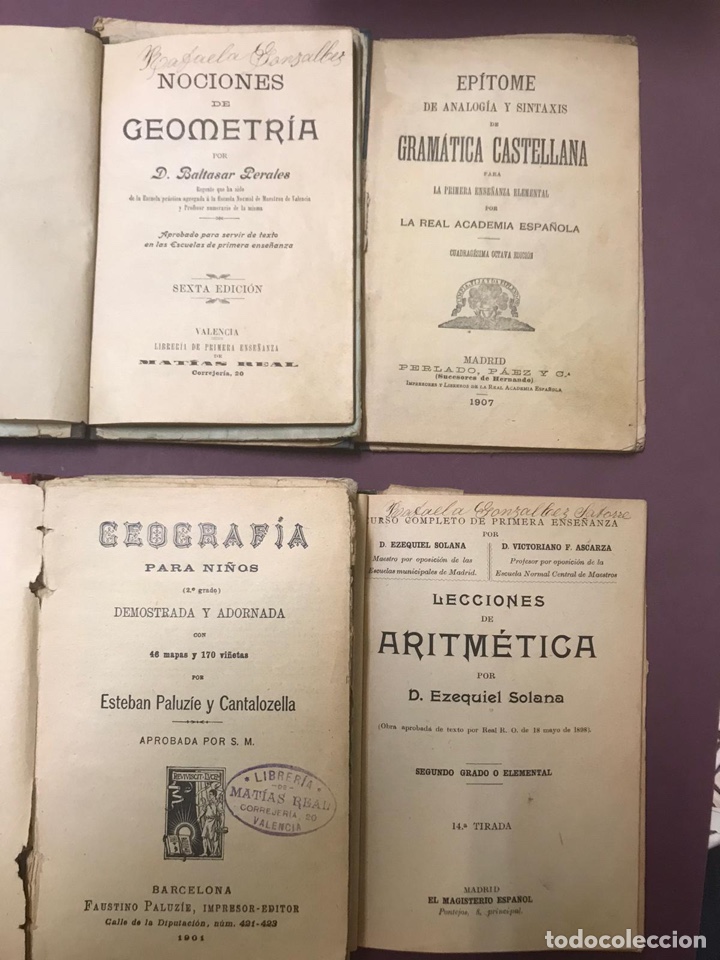 Libros antiguos: 4 libros de estudio - pp. S. XX - Foto 3