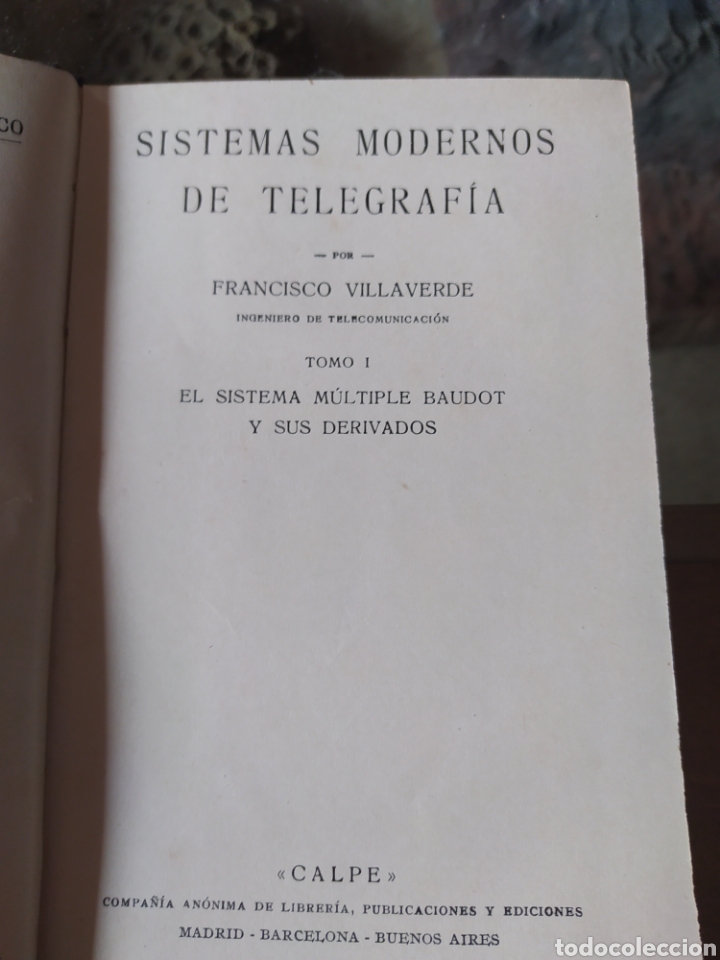 Libros antiguos: Sistemas modernos de telegraf&iacute;a. - Foto 1
