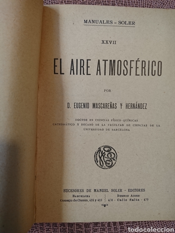 Libros antiguos: El aire atmosf&eacute;rico - Foto 3