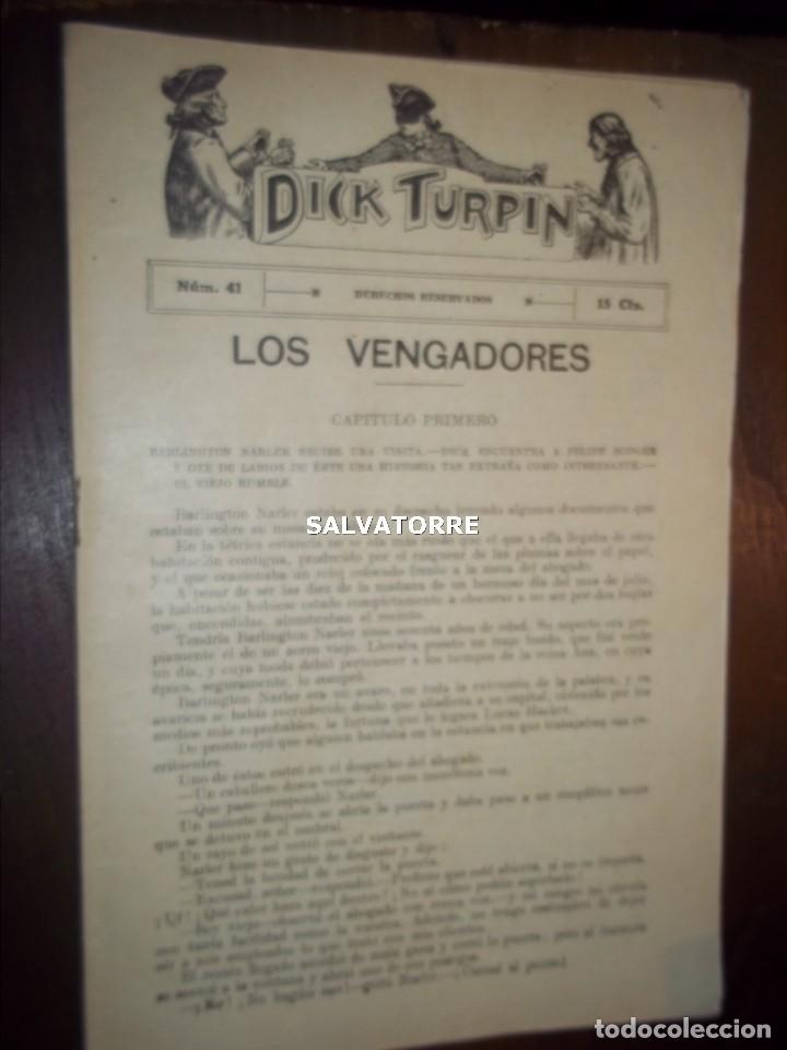 Old books: DICK TURPIN.LOS VENGADORES.NUMERO 41.