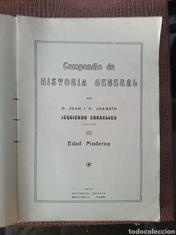 Libros antiguos: Compendio de historia general - Foto 2
