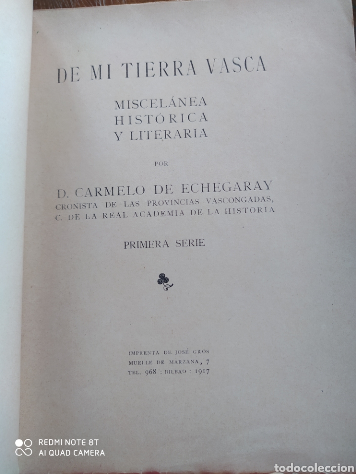 Libros antiguos: DE MI TIERRA VASCA - Foto 2