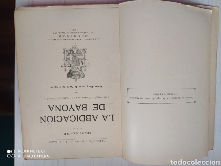 Libros antiguos: LA ABDICACION DE BAYONA - Foto 2