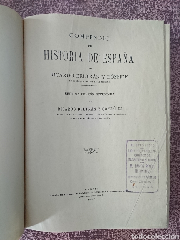 Libros antiguos: Compendio de historia de Espa&ntilde;a - Foto 1