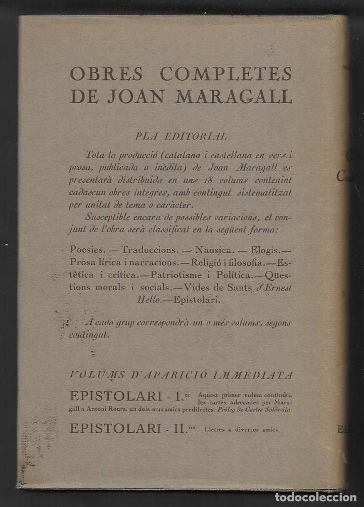 Libros antiguos: Joan Maragall  Obres completes Vol.III. Elogios - Foto 2