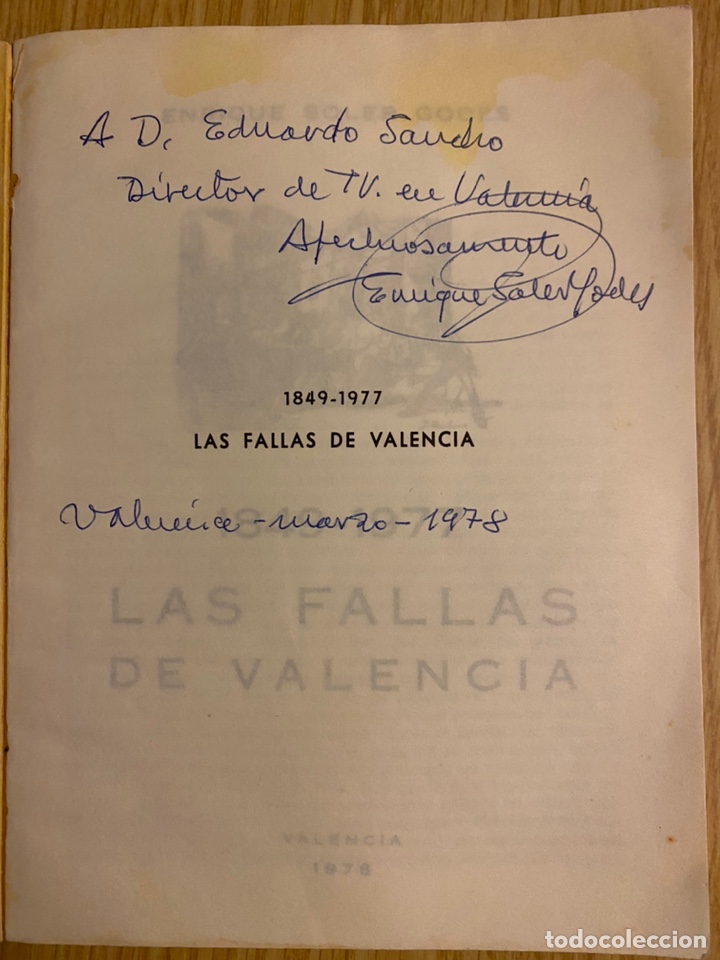 Libros antiguos: Libro las fallas de Valencia 1978 - Foto 2