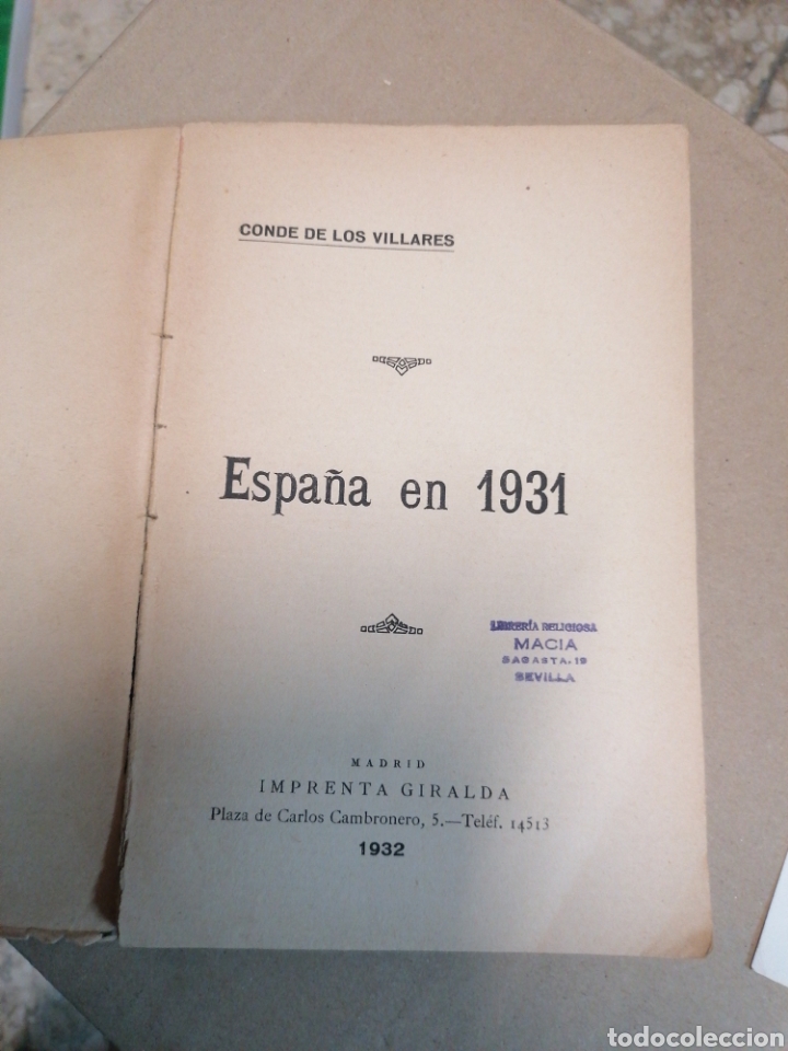Libros antiguos: Espa&ntilde;a en 1931 - Foto 2
