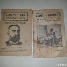 Libros antiguos: 2 CARNET DEL SARDANISTA 1960