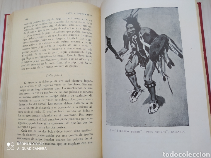 Libros antiguos: ARTE Y COSTUMBRES DE LOS PIELES ROJAS - Foto 6