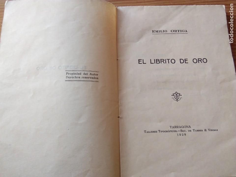 Libros antiguos: EL LIBRITO DE ORO, de Emilio Ortiga. 1928 - Foto 2