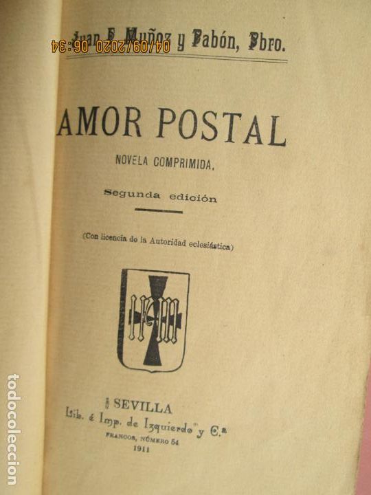 Libros antiguos: AMOR POSTAL,  JAN F MU&Ntilde;OZ Y PABON , 1911- - Foto 3