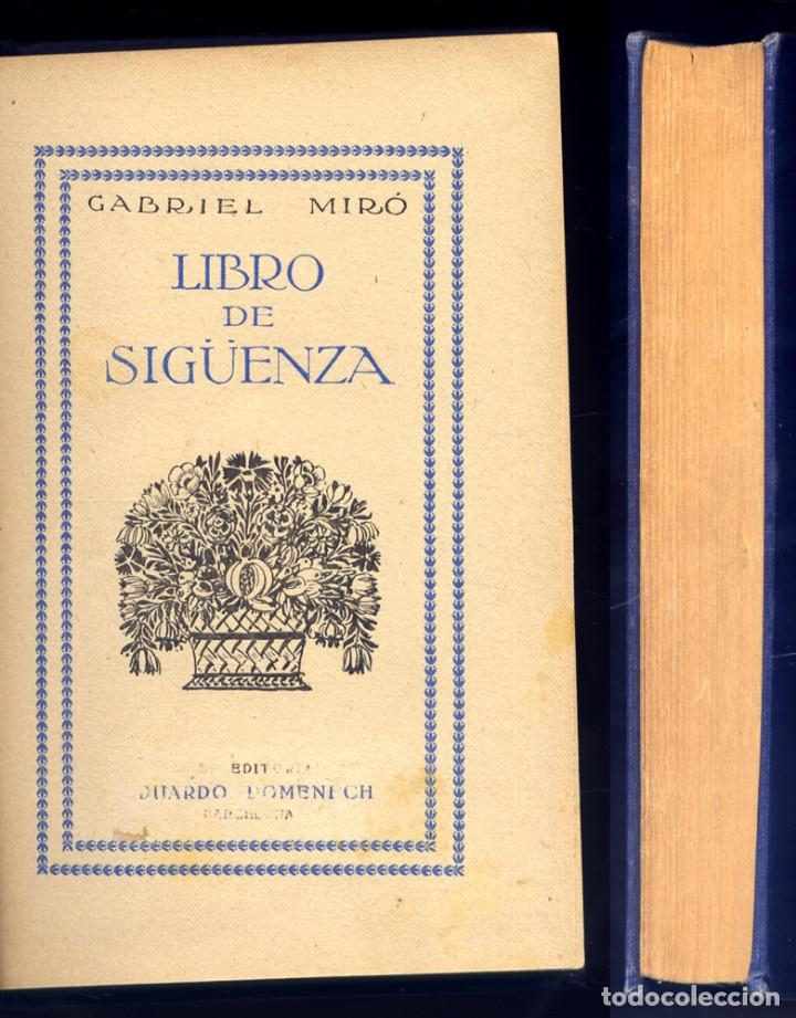 Libros antiguos: MIR&Oacute;, Gabriel.  Libro de Sig&uuml;enza.  S.a. (1918). - Foto 2