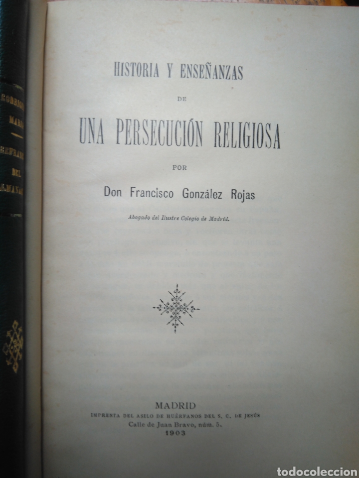 Libros antiguos: GONZ&Aacute;LEZ ROJAS FRANCISCO - Foto 1