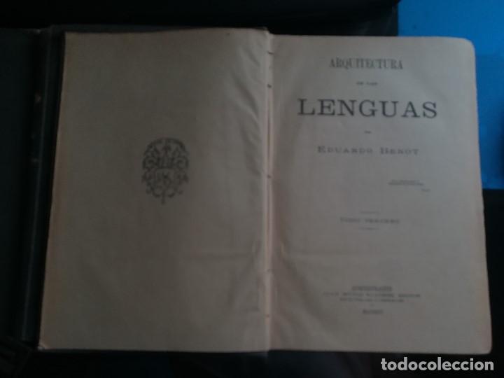Libros antiguos: ARQUITECTURAS DE LAS LENGUAS - 1920 - Foto 3