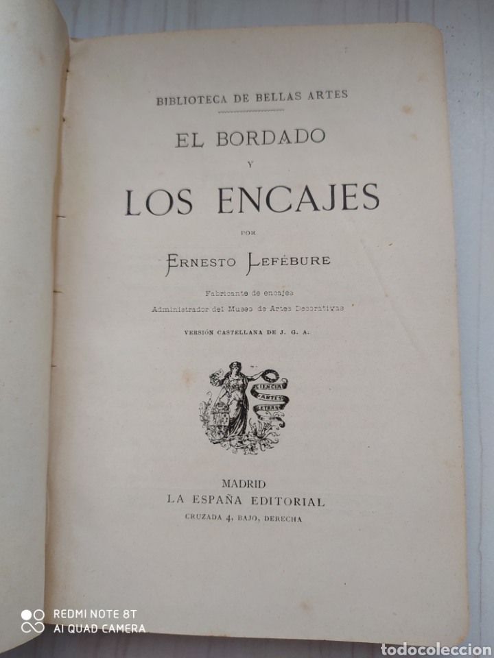 Libros antiguos: EL BORDADO Y LOS ENCAJES - LEF&Eacute;BURE - Foto 3