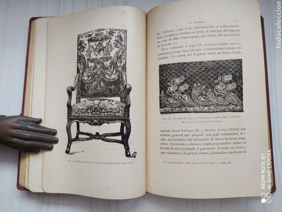 Libros antiguos: EL BORDADO Y LOS ENCAJES - LEF&Eacute;BURE - Foto 6