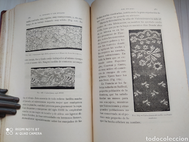 Libros antiguos: EL BORDADO Y LOS ENCAJES - LEF&Eacute;BURE - Foto 7