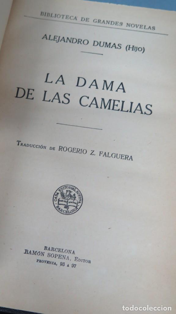 Libros antiguos: LA DAMA DE LAS CAMELIAS. DUMAS. SOPENA - Foto 2