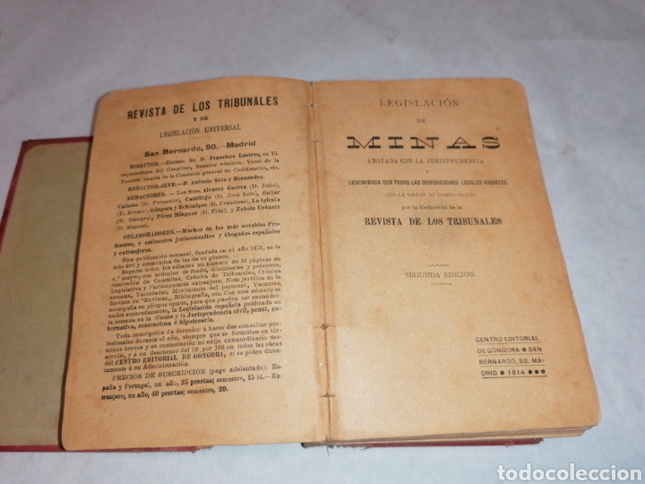 Libros antiguos: Legislaci&oacute;n de minas 1914 - Foto 5