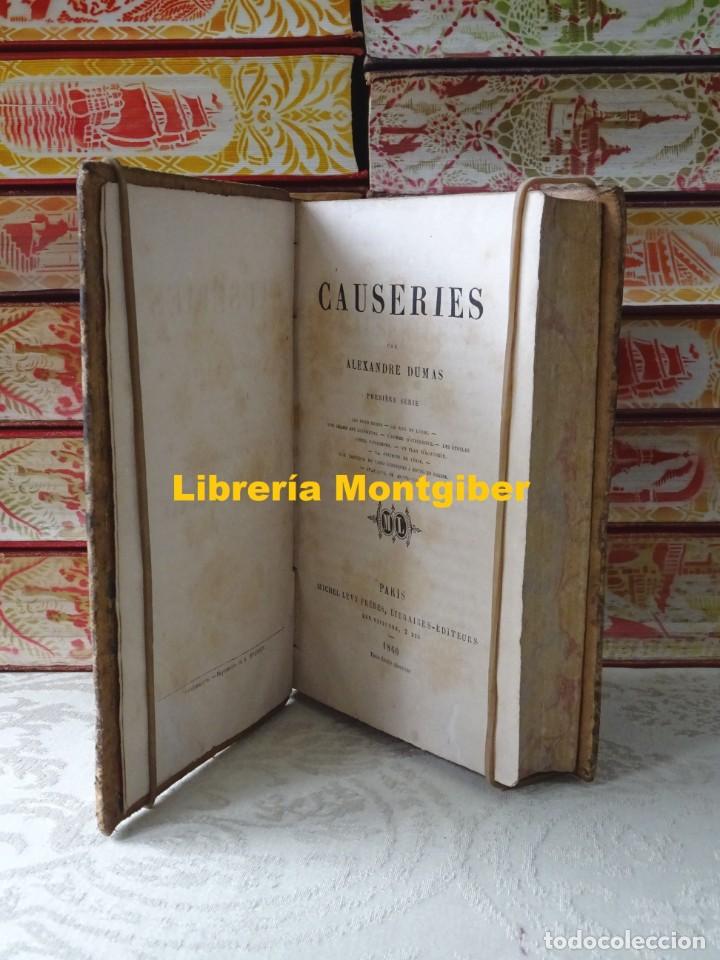 Libros antiguos: CAUSERIES .  2 Tomos en 1 Volumen  .  Autor :  Dumas, Alexandre - Foto 7