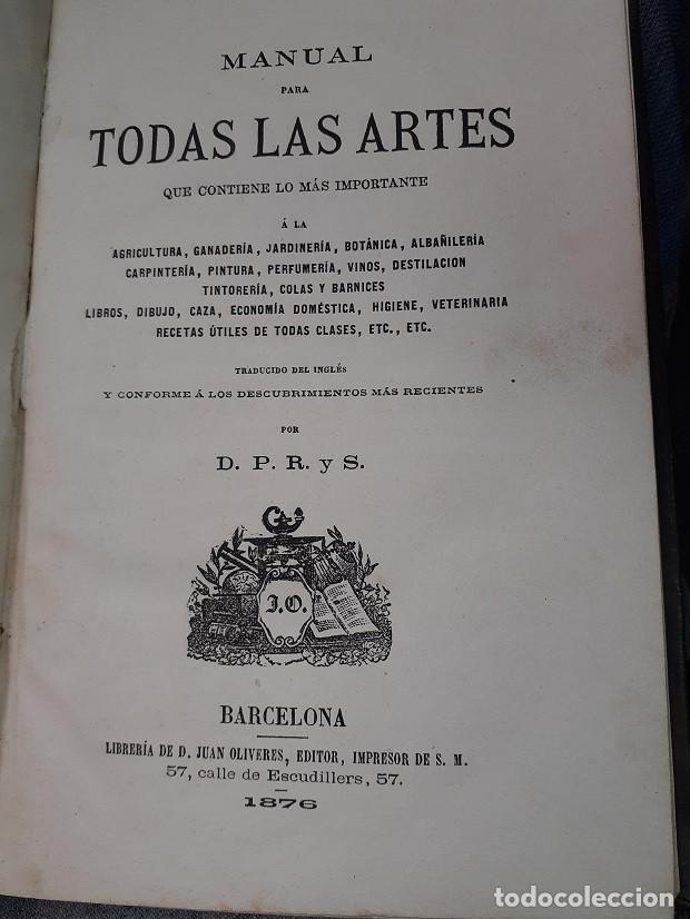 Libros antiguos: MANUAL DE TODAS LAS ARTES - Foto 4