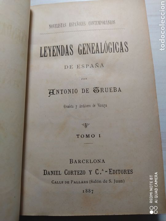 Libros antiguos: LEYENDAS GENEALOGICAS DE ESPA&Ntilde;A. ANTONIO TRUEBA. - Foto 3