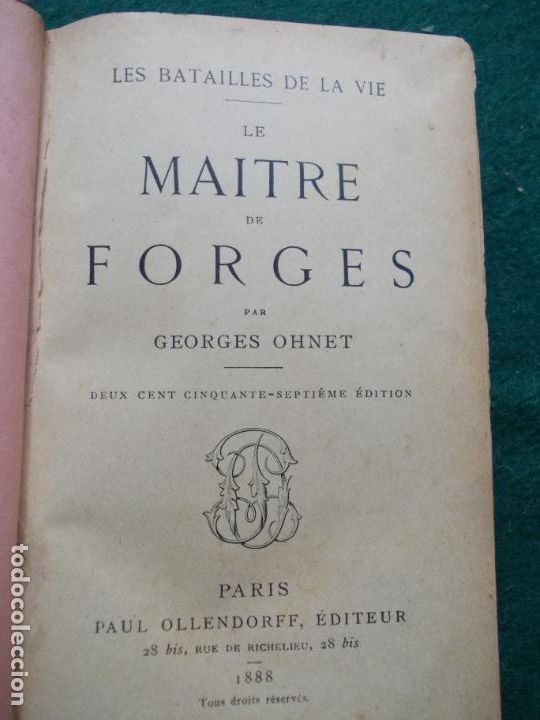 Libros antiguos: MAITRE DE FORGES 1888 - Foto 7