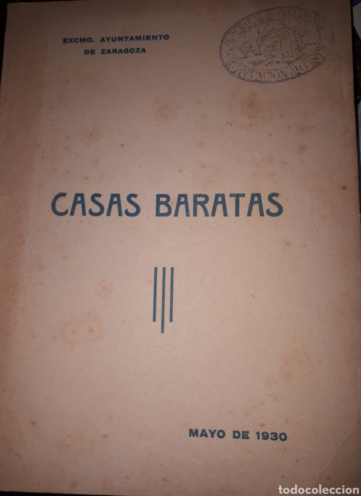 Old books: CASAS BARATAS EXCMO. DE ZARAGIZA 1930