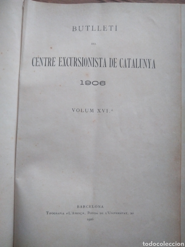 Libros antiguos: CENTRE EXCURSIONISTA DE CATALUNYA . BUTLLET&Iacute; 1906 - Foto 2