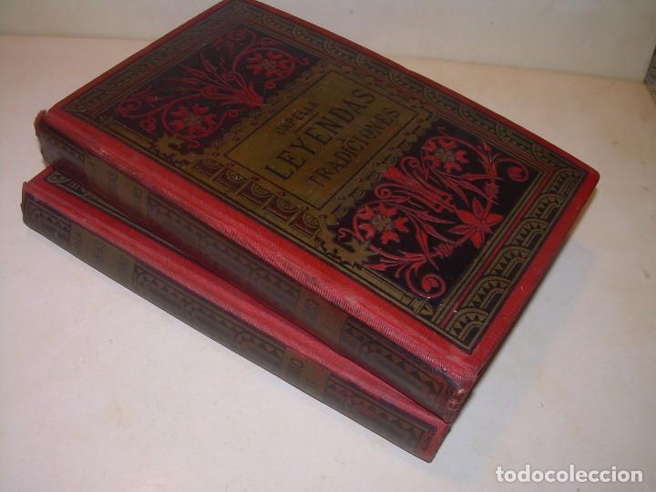 DOS TOMOS OBRA COMPLETA...LEYENDAS Y TRADICIONES (BARCELONA)...AÑO 1887 (Libros Antiguos, Raros y Curiosos - Historia - Otros)