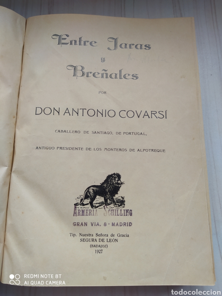 Libros antiguos: ENTRE JARAS Y BRE&Ntilde;ALES - CORVARS&Iacute; - Foto 1