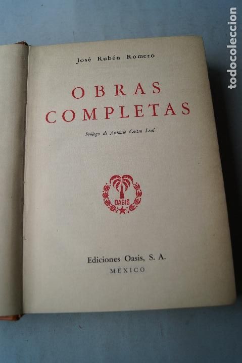 Libros antiguos: OBRAS COMPLETAS. JOS&Eacute; RUB&Eacute;N ROMERO. - Foto 2
