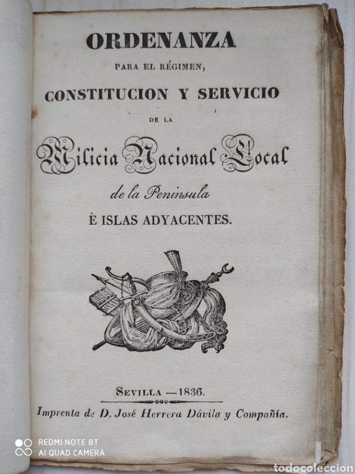 Libros antiguos: ORDENANZA DE LA MILICIA NACIONAL - Foto 2