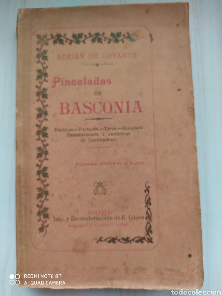 Libros antiguos: PINCELADAS DE BASCONIA - ADRI&Aacute;N DE LOYARTE - Foto 1