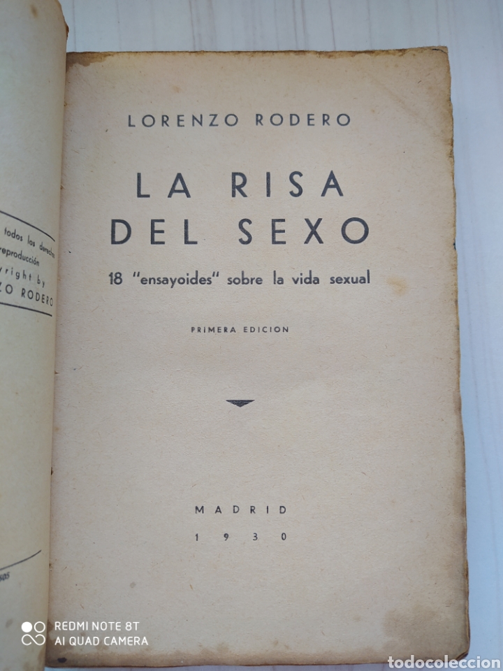 Libros antiguos: LA RISA DEL SEXO - LORENZO RODERO - Foto 2