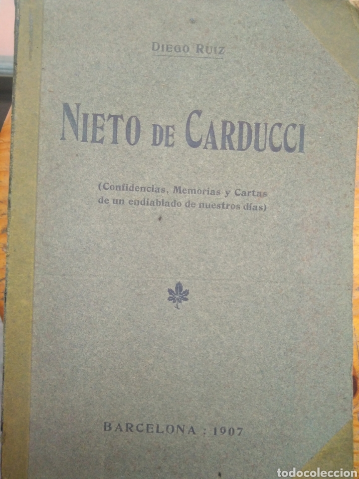 Libros antiguos: RUIZ DIEGO. NIETO DE CARDUCCI. - Foto 1