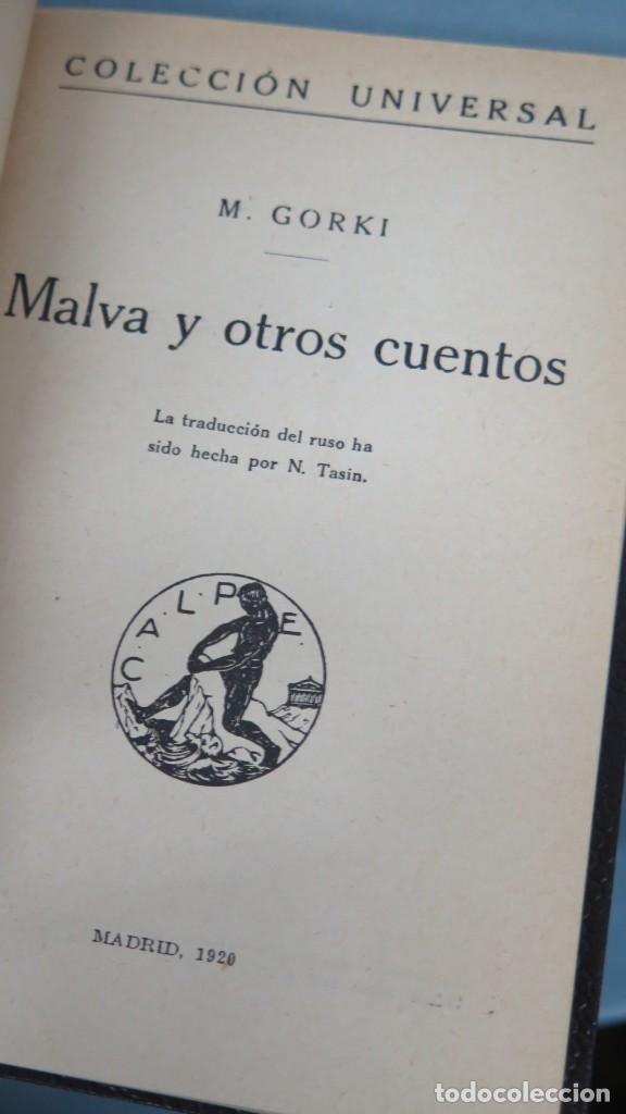 Libros antiguos: 1920.- MALVA Y LOS CUENTOS. GORKI - Foto 2