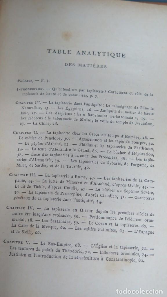 Libros antiguos: LA TAPISSERIE. EUGENE M&Uuml;NTZ - Foto 5