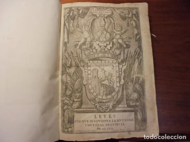 Livres anciens: LEYES Y ORDENANZAS DE ALAVA.1825