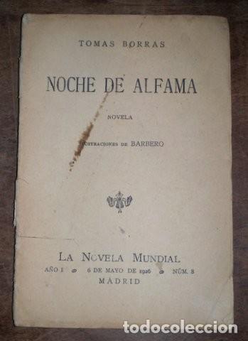 Libros antiguos: BORRAS, Tom&aacute;s: NOCHE DE ALFAMA. Ils. de Barbero. - Foto 2